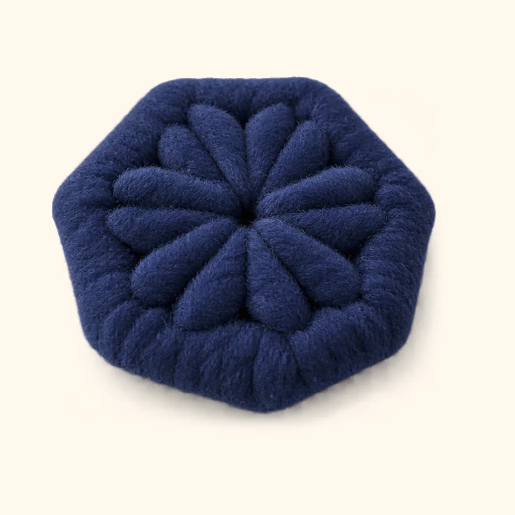 Blueberry turtle amigurumi: the finished eye patch