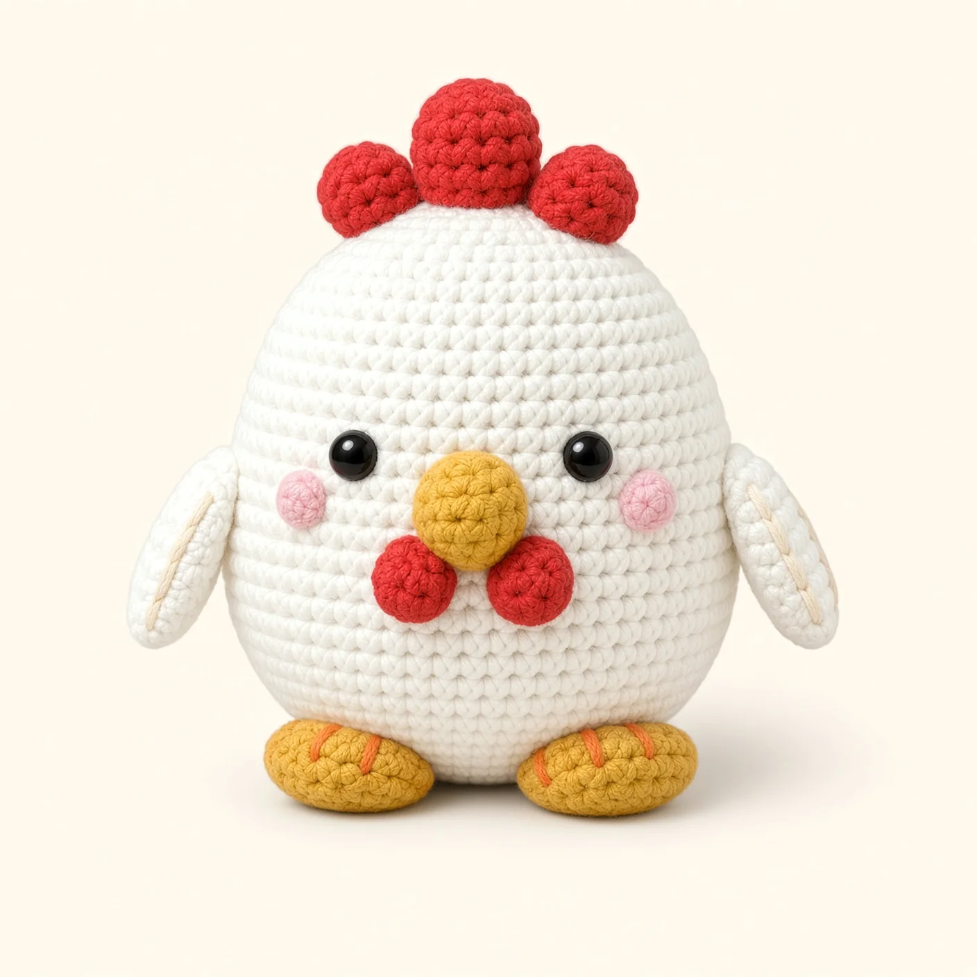 Chicken crochet assembly: hide the tails