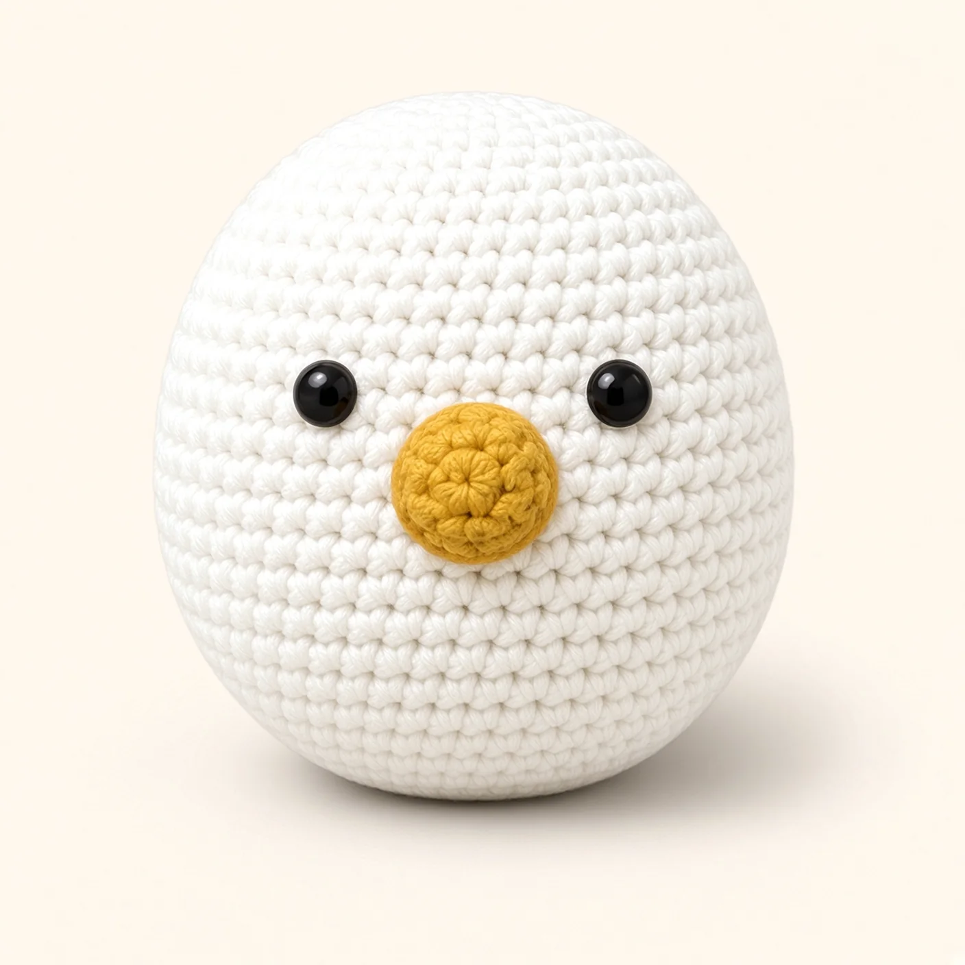 Chicken crochet assembly: attach the beak