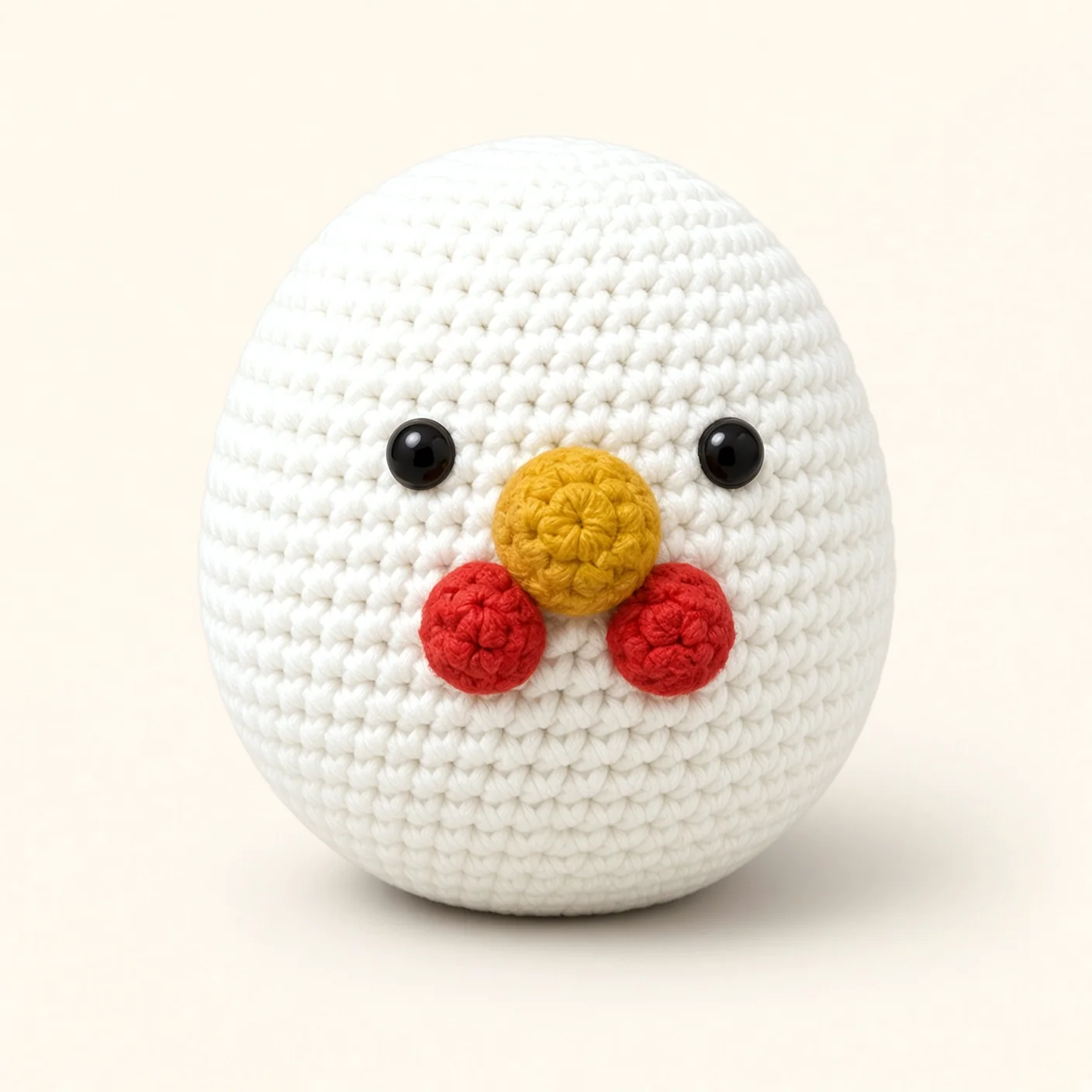Chicken crochet assembly: attach the wattle lobes