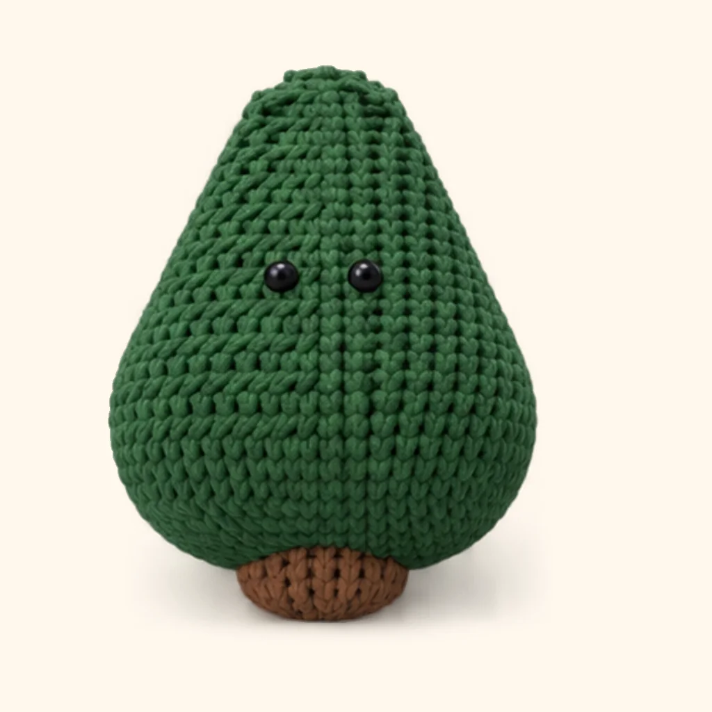 Christmas tree crochet assembly: attach the trunk