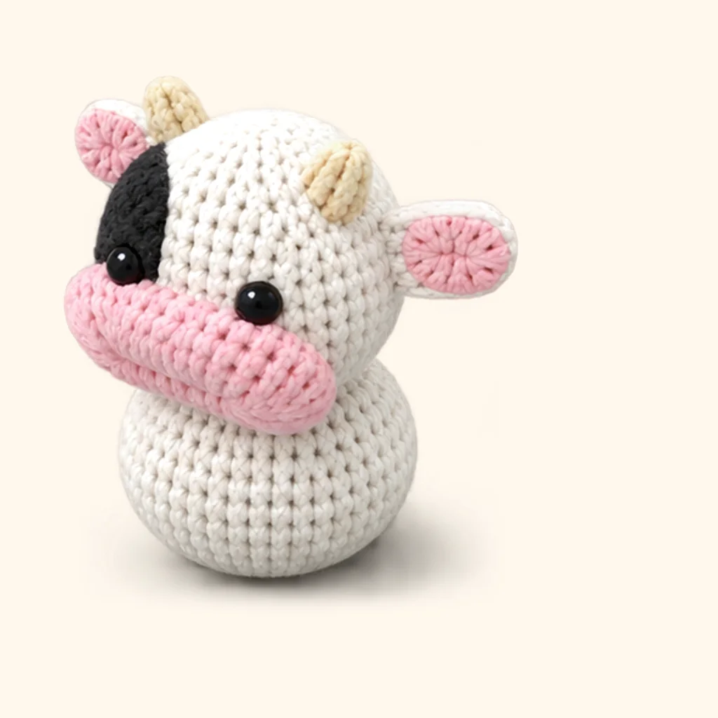Cow crochet assembly: attach the head