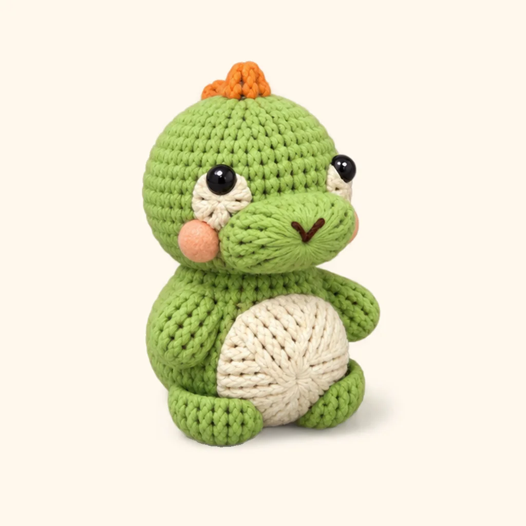 Dinosaur crochet assembly: sew the mouth