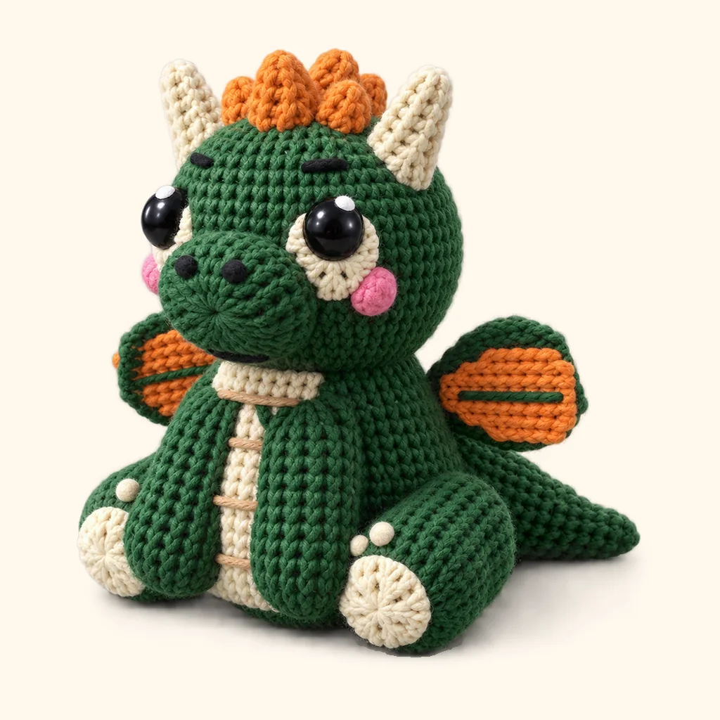 Dragon crochet assembly: hide the tails