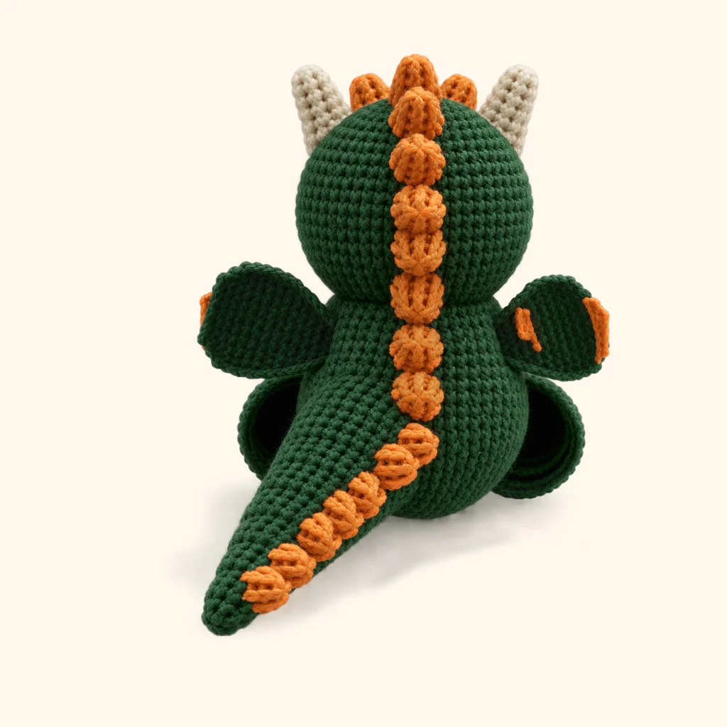 Dragon crochet assembly: attach the wings