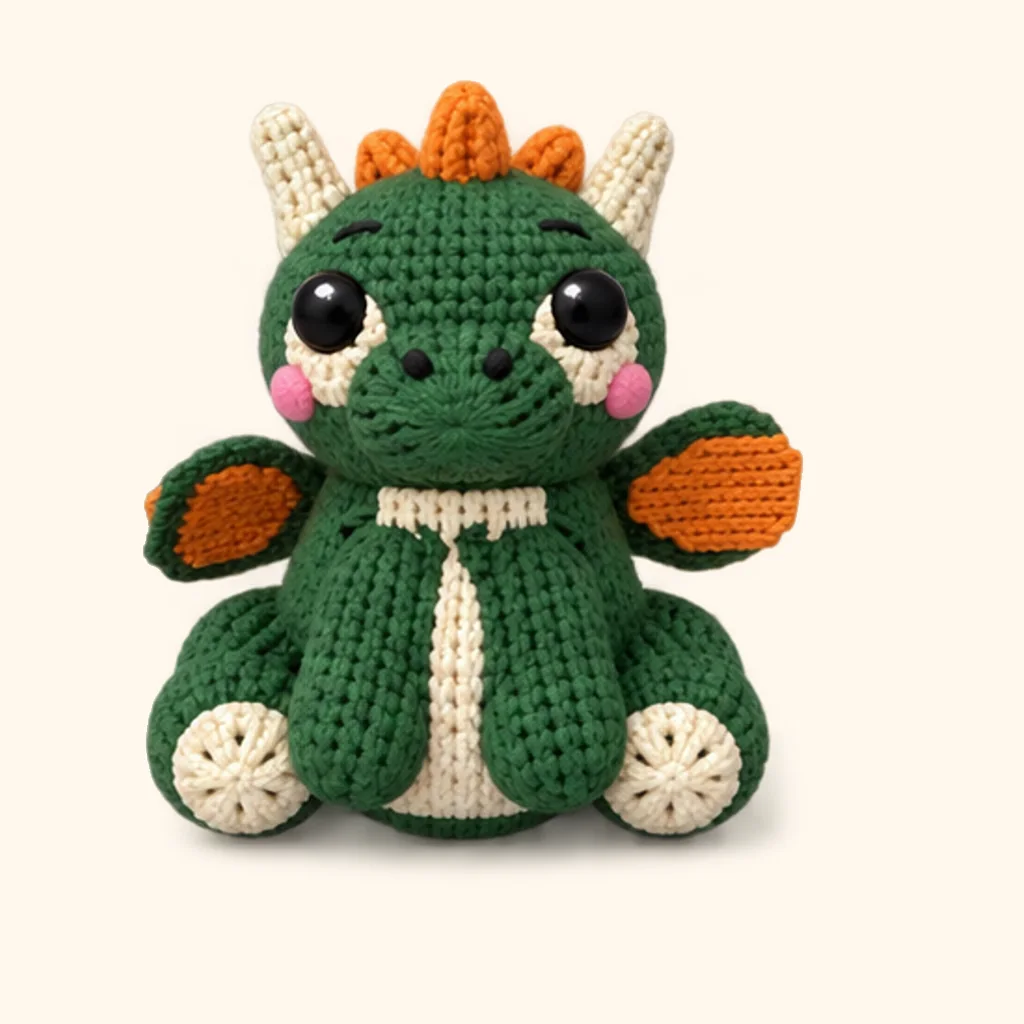 Dragon crochet assembly: sew the nostrils