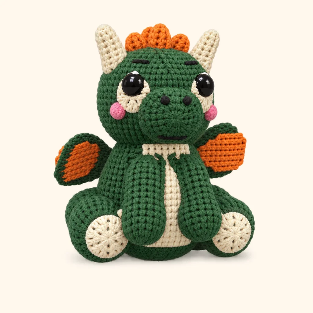 Dragon crochet assembly: sew the inner toe