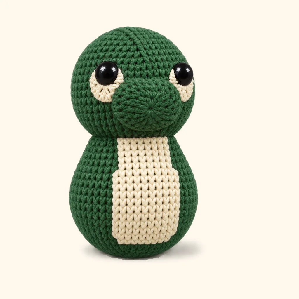 Dragon crochet assembly: attach the belly plate