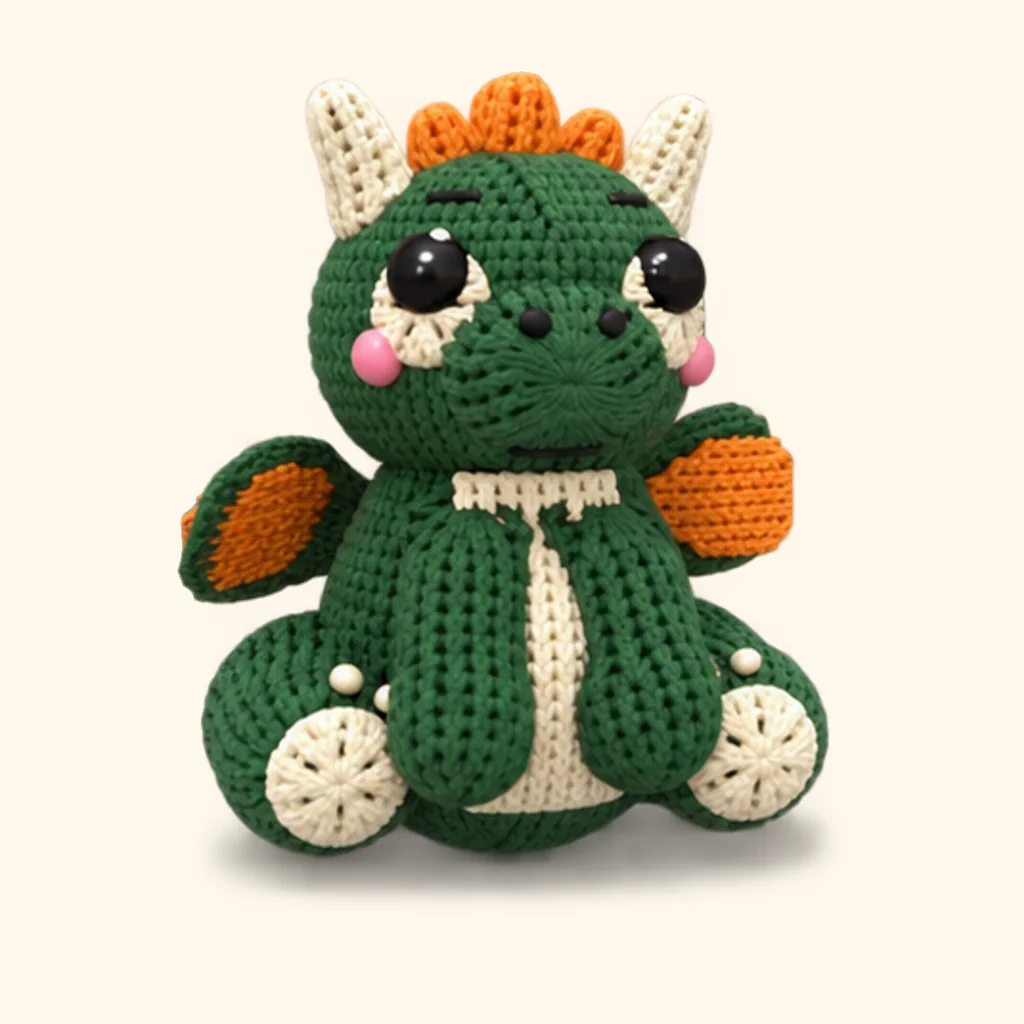 Dragon crochet assembly: sew the outer toe