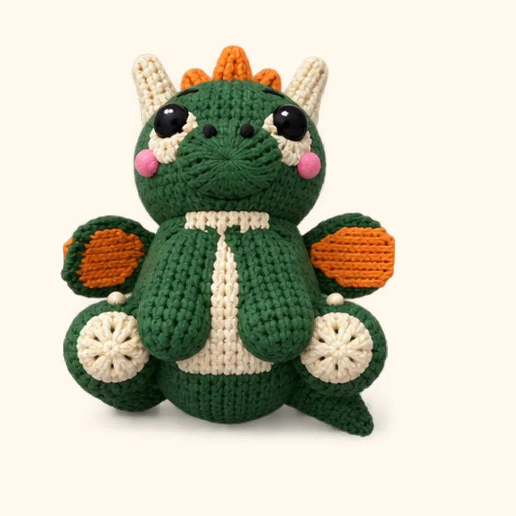 Dragon crochet assembly: sew the belly segment line 1