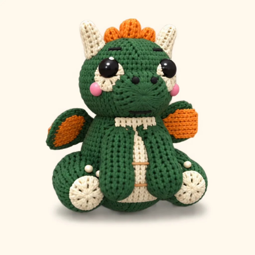 Dragon crochet assembly: sew the belly segment line 2