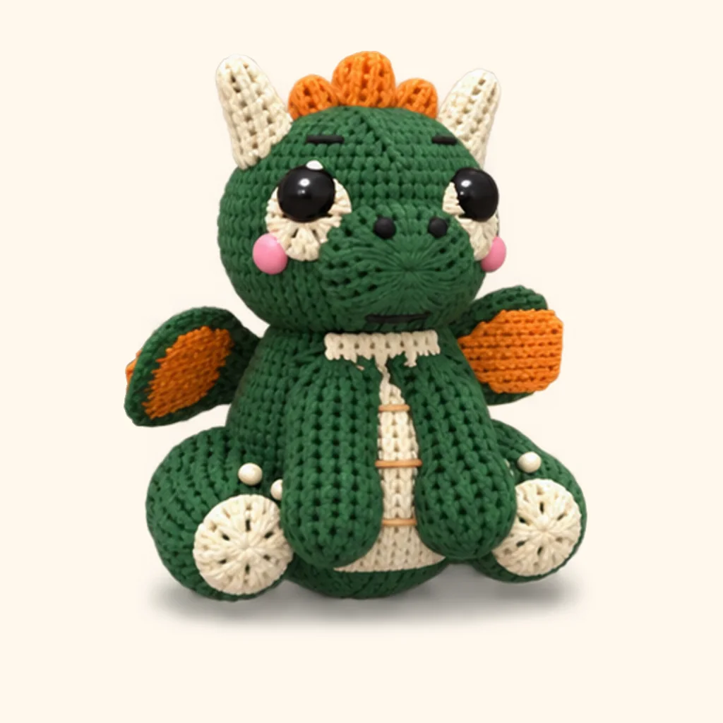 Dragon crochet assembly: sew the belly segment line 3