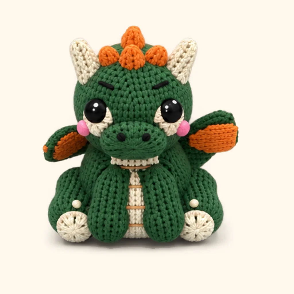 Dragon crochet assembly: sew the belly segment line 4