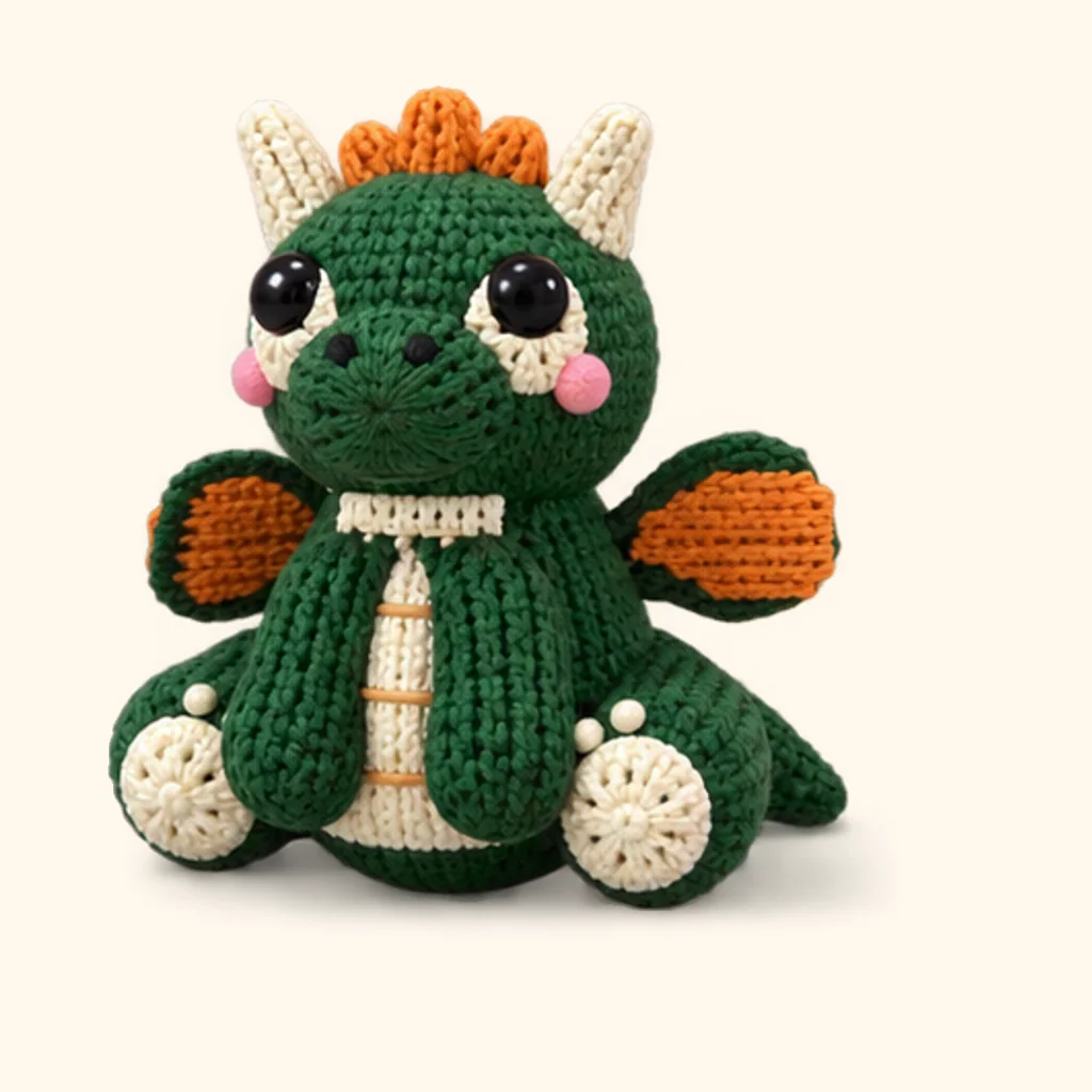 Dragon crochet assembly: sew the wing rib