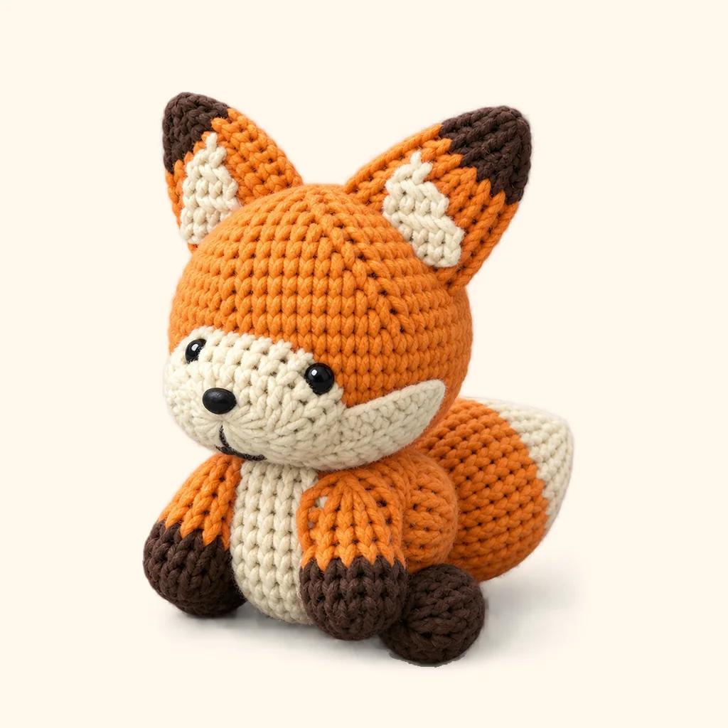 Fox crochet assembly: hide the tails