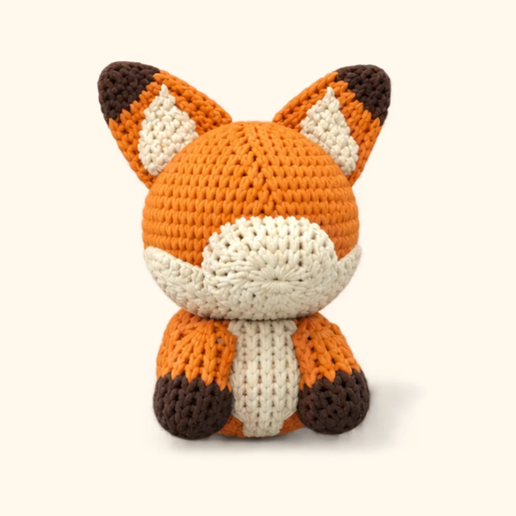 Fox crochet assembly: attach the front legs