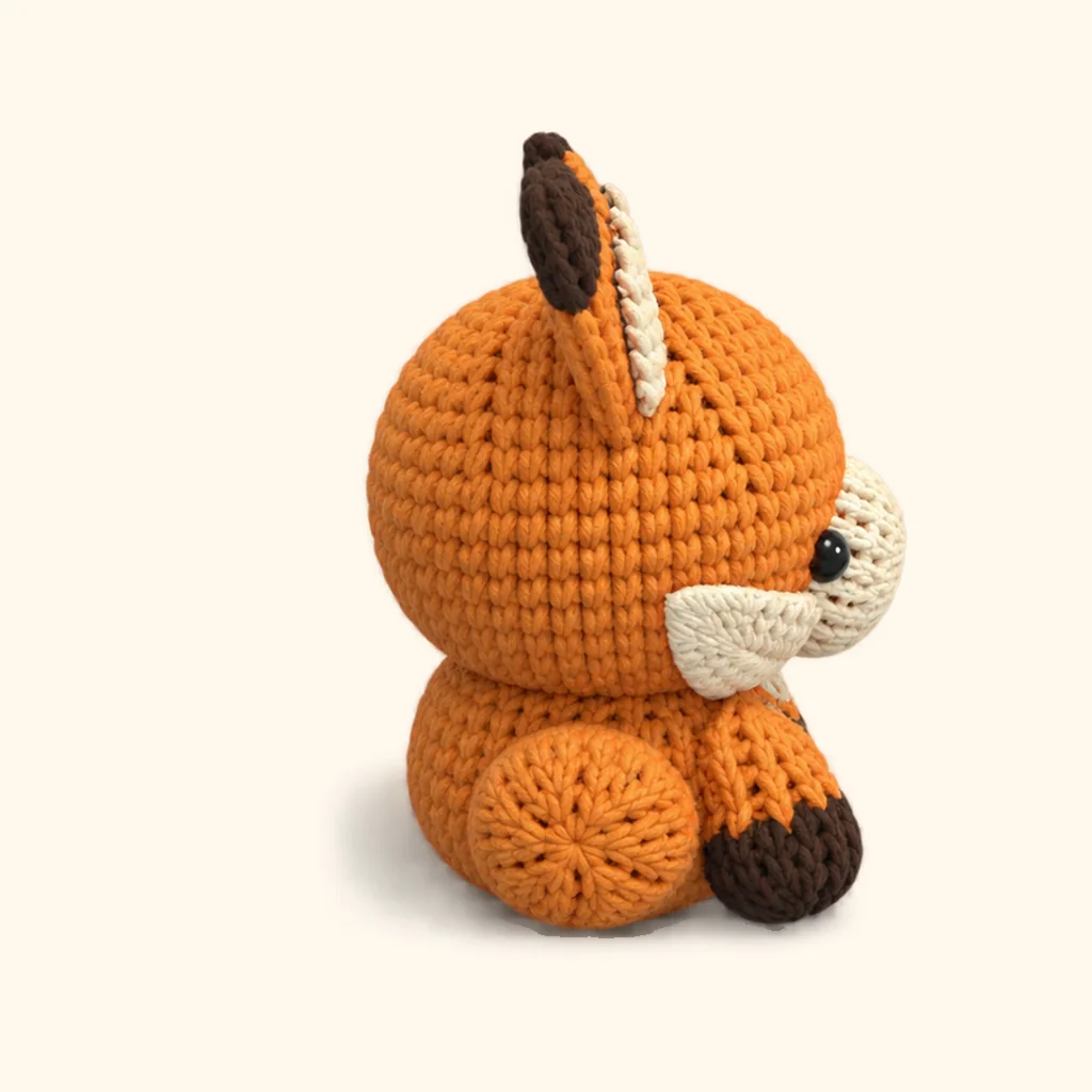 Fox crochet assembly: attach the haunches
