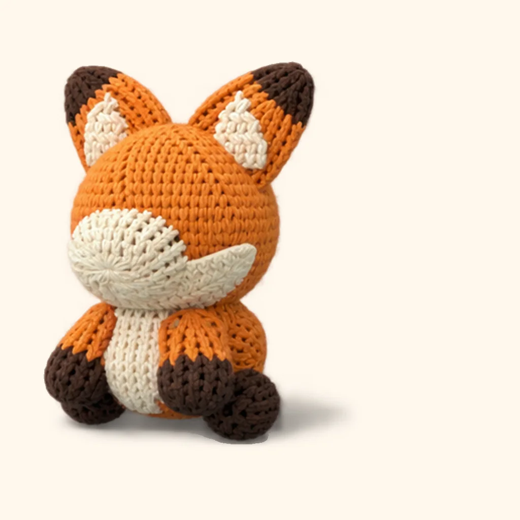 Fox crochet assembly: attach the hind feet