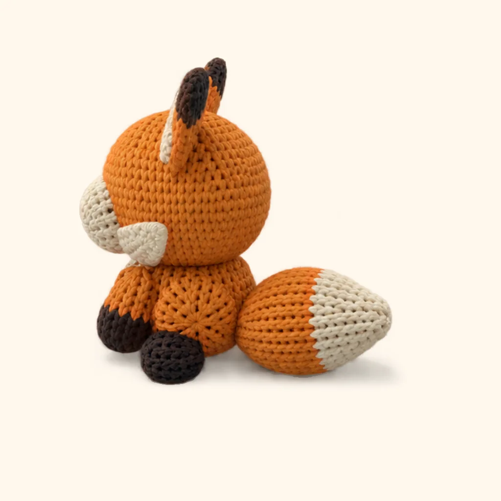 Fox crochet assembly: attach the tail