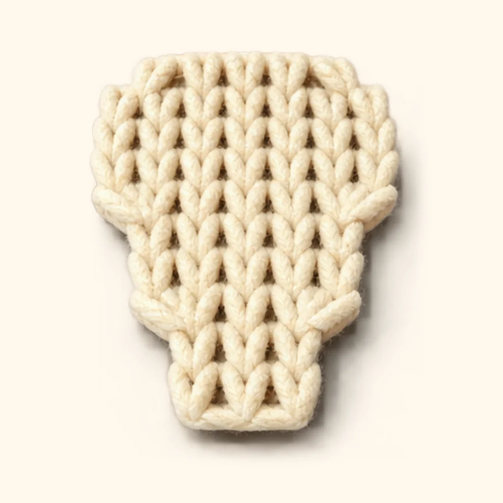 Fox amigurumi: the finished chest patch