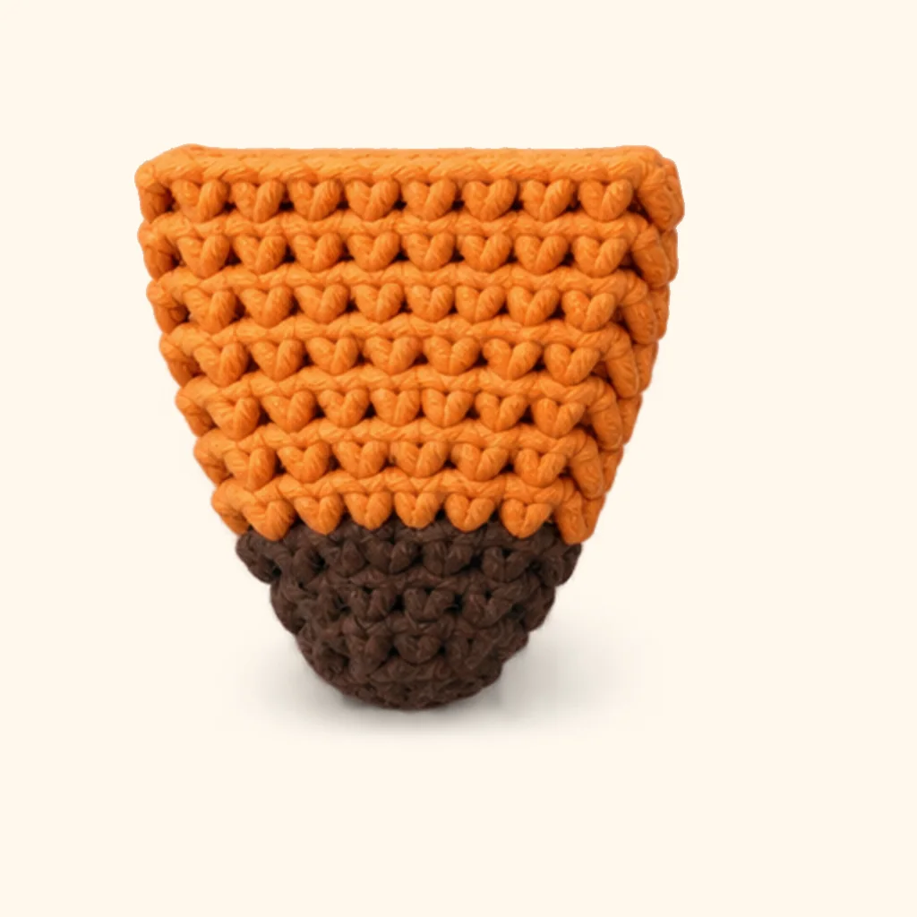 Fox amigurumi: the finished ear