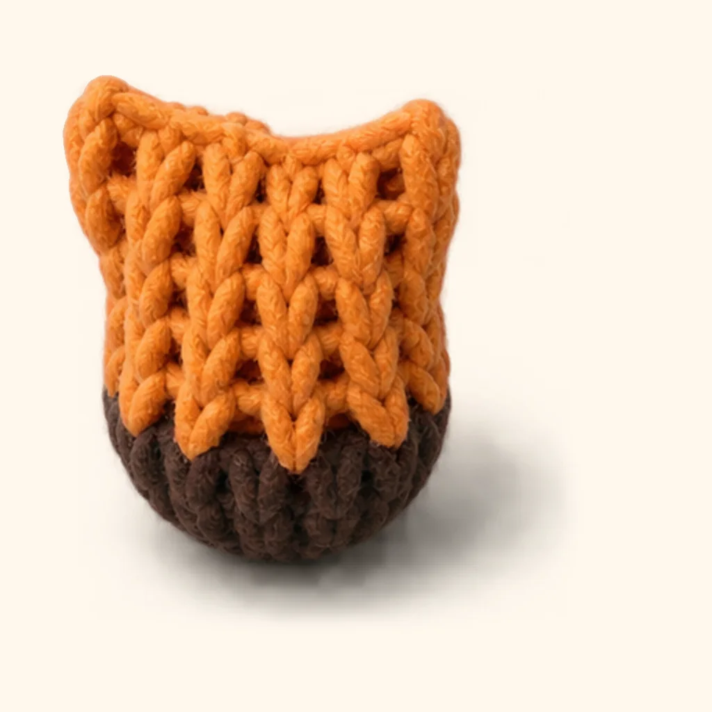 Fox amigurumi: the finished front leg