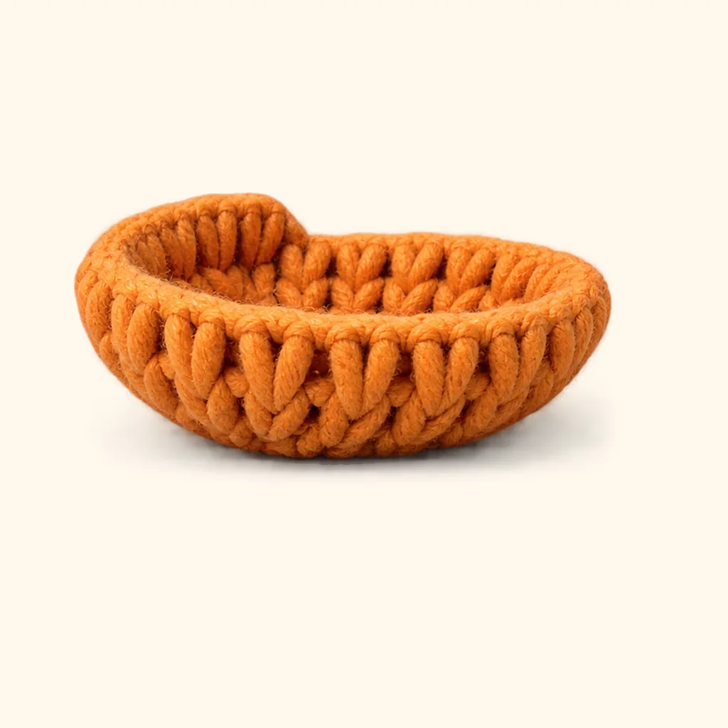 Fox amigurumi: the finished haunch