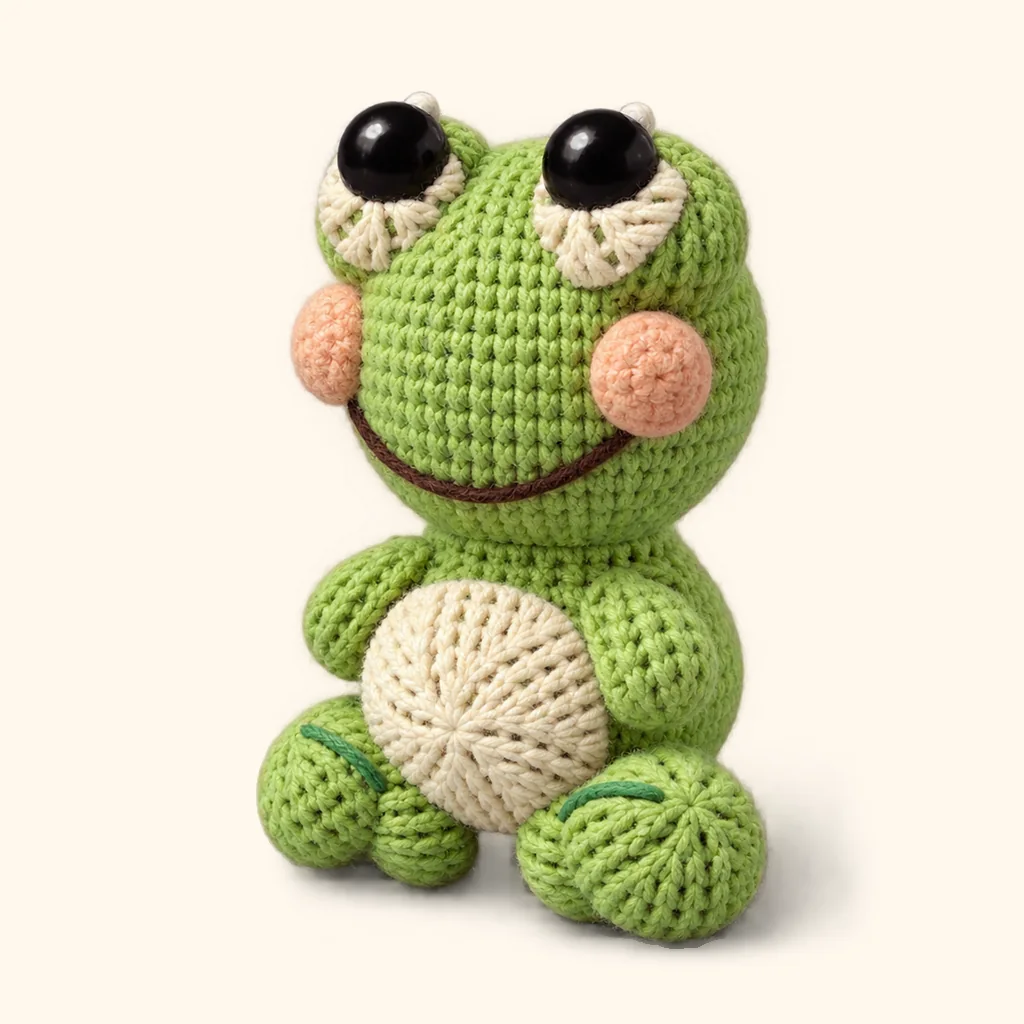 Frog crochet assembly: hide the tails