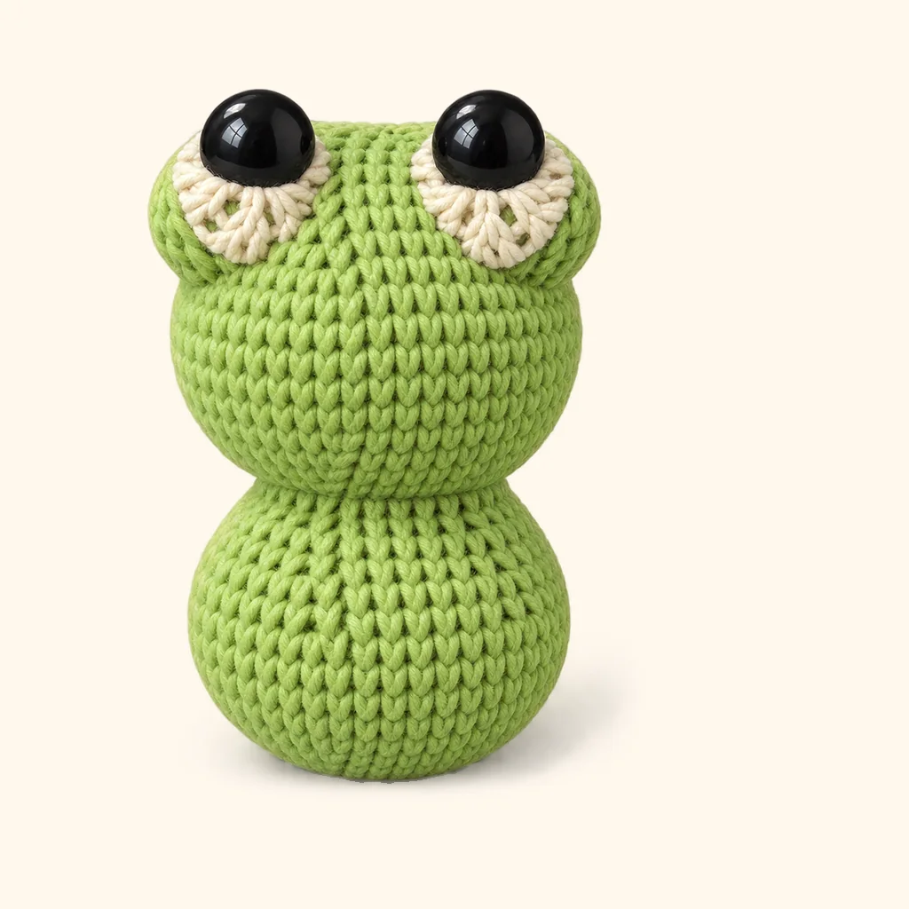 Frog crochet assembly: attach the head