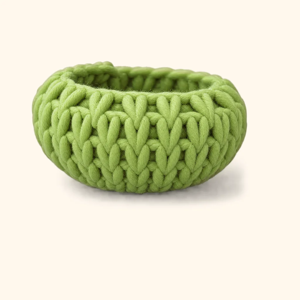 Frog amigurumi: the finished thigh