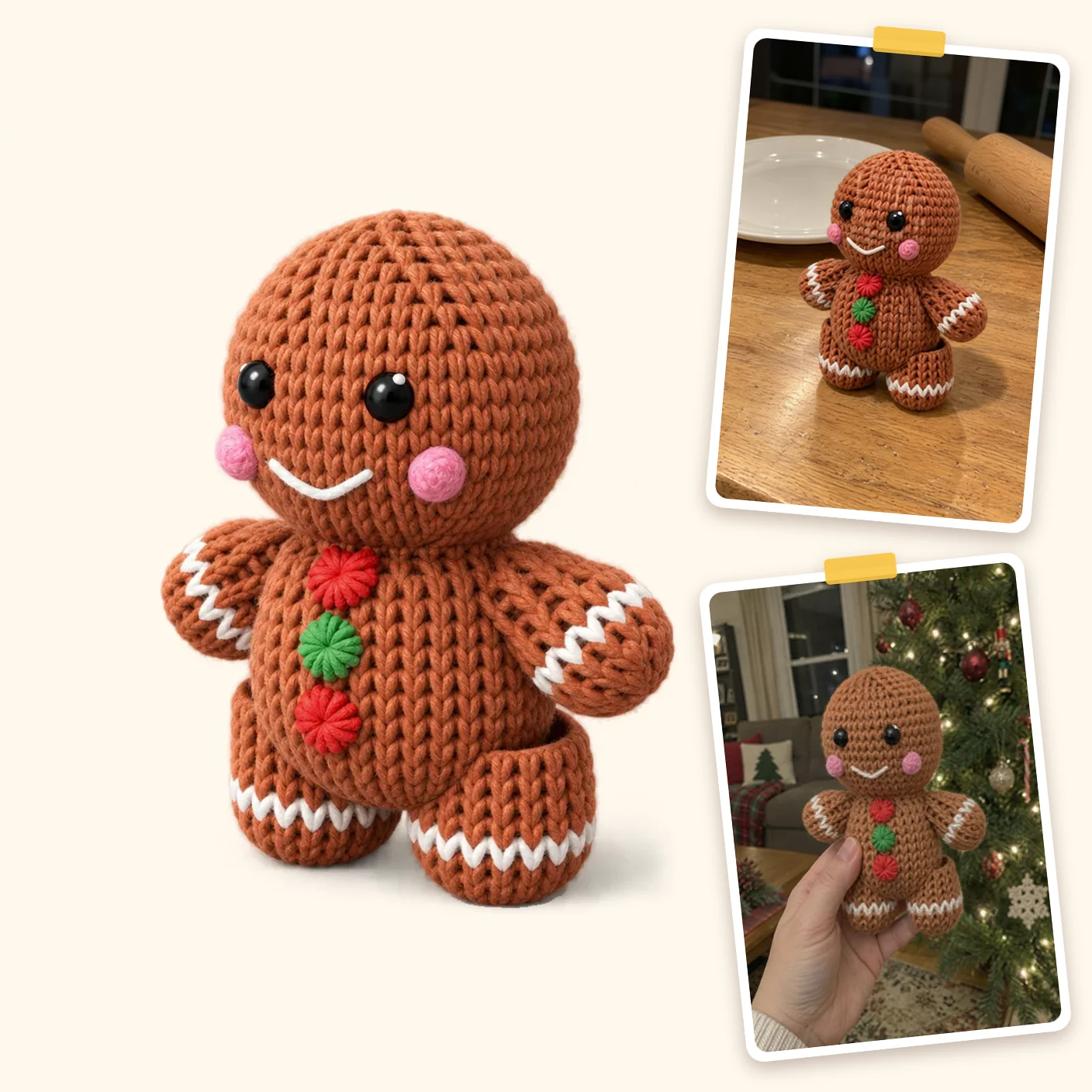 Crochet Gingerbread Man: Free Amigurumi Pattern