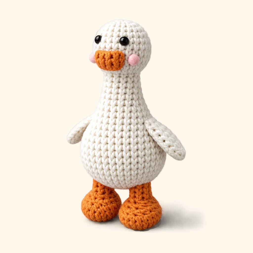 Goose crochet assembly: hide the tails