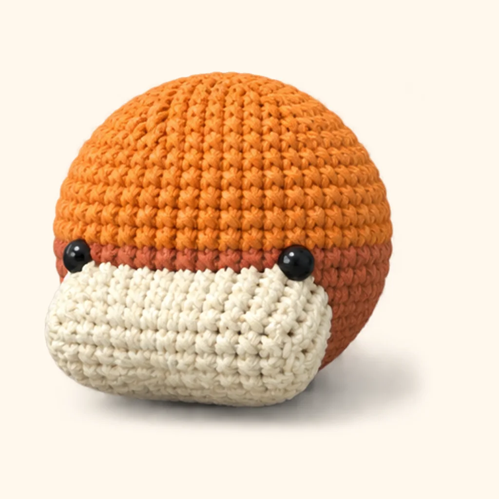 Highland cow crochet assembly: attach the muzzle
