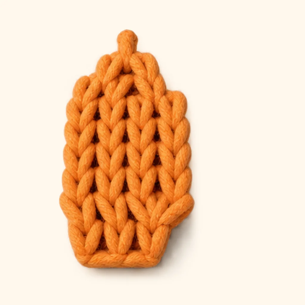 Highland cow amigurumi: the finished cheek and nape lock