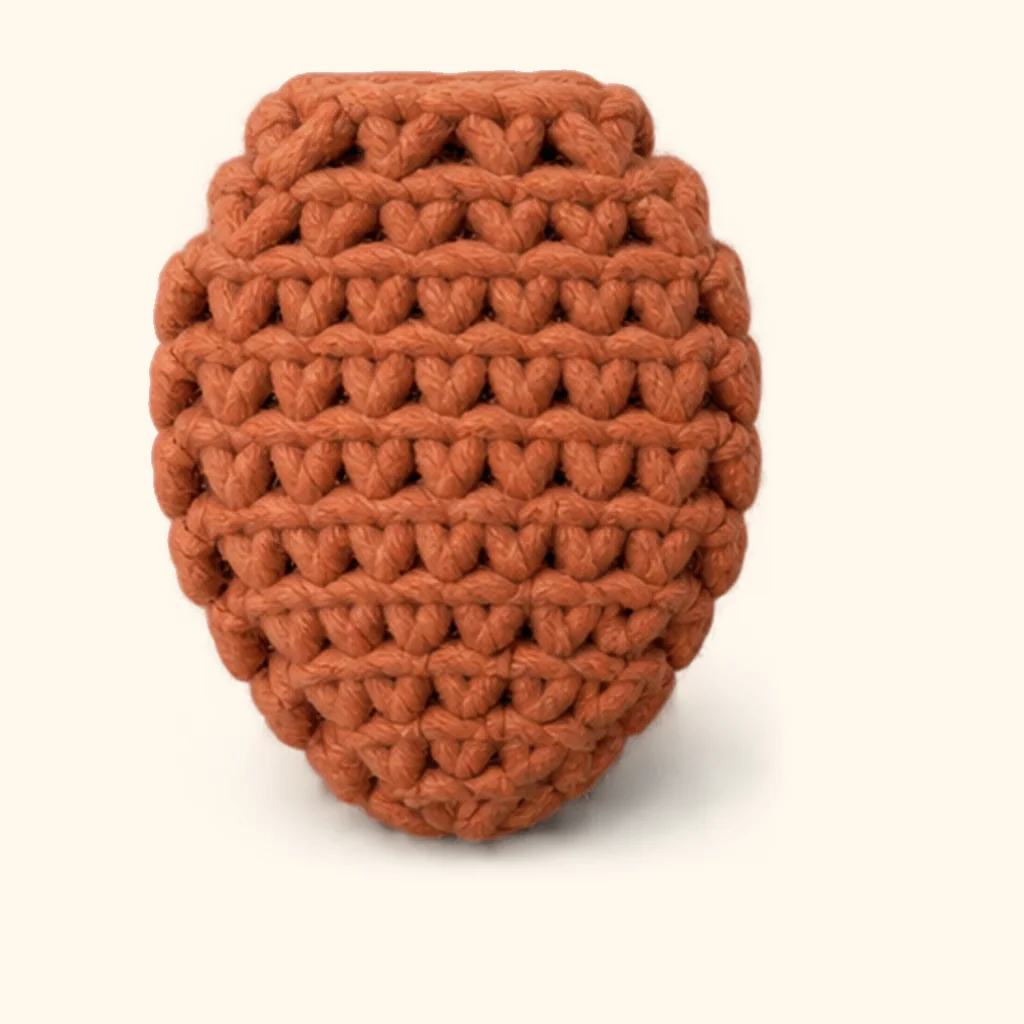 Highland cow amigurumi: the finished ear