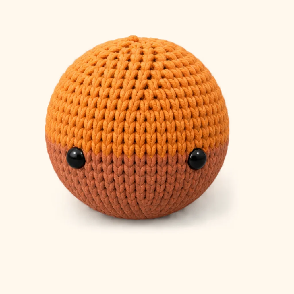 Highland cow amigurumi: the finished head