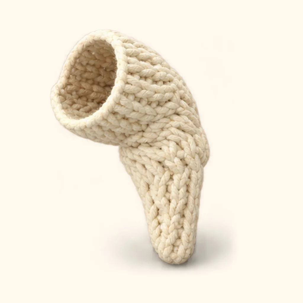 Highland cow amigurumi: the finished horn