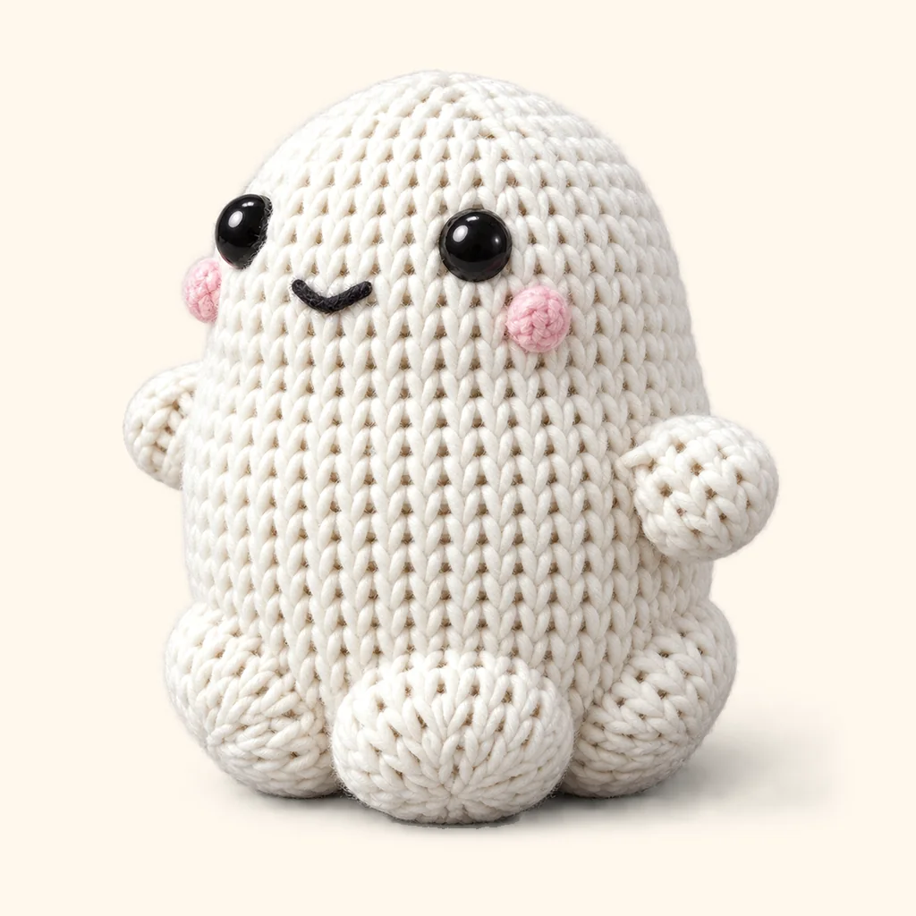 Kawaii ghost crochet assembly: hide the tails