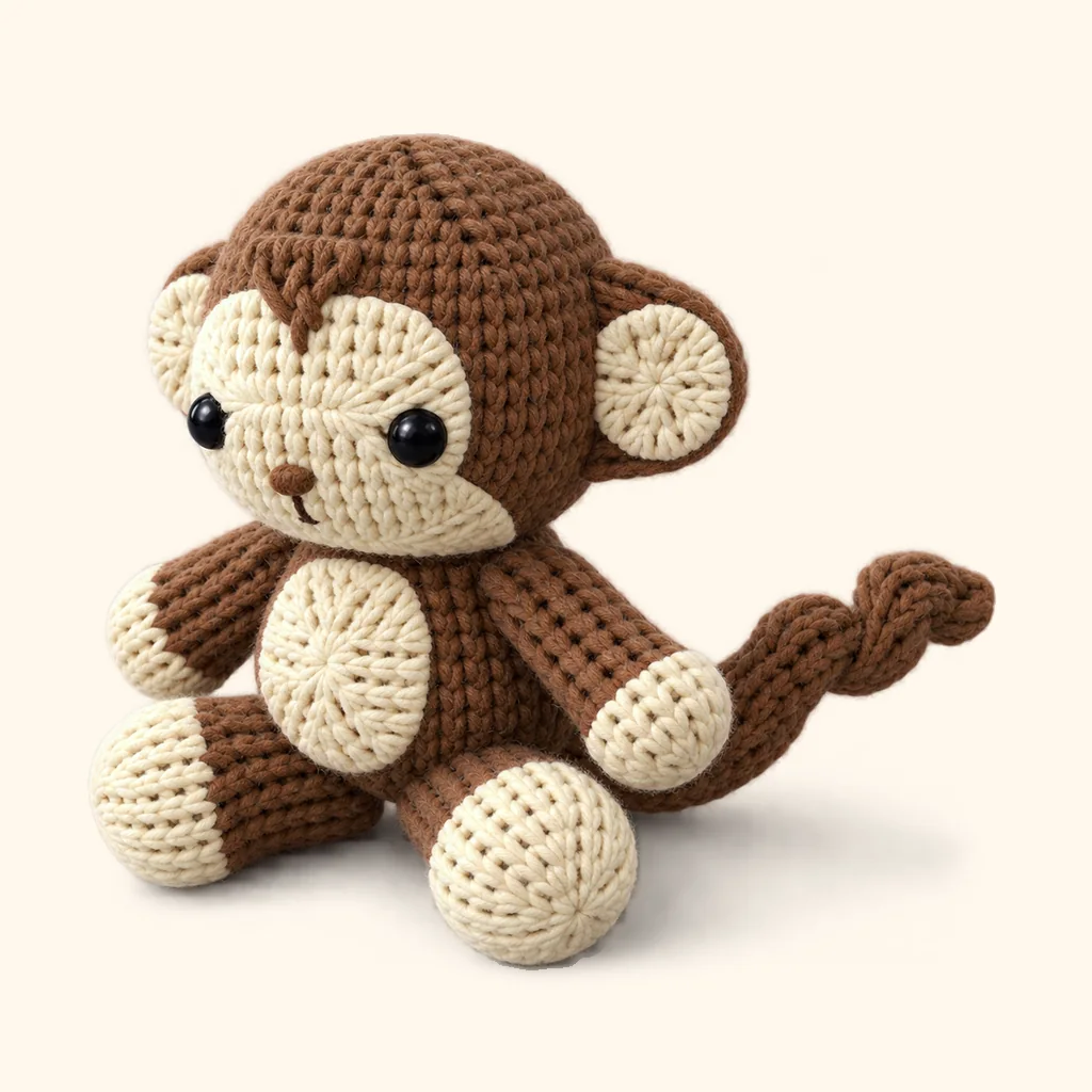 Monkey crochet assembly: hide the tails