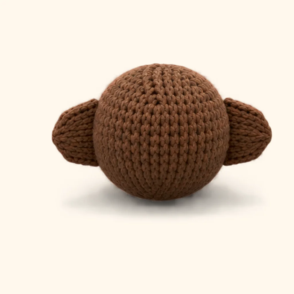 Monkey crochet assembly: attach the ears