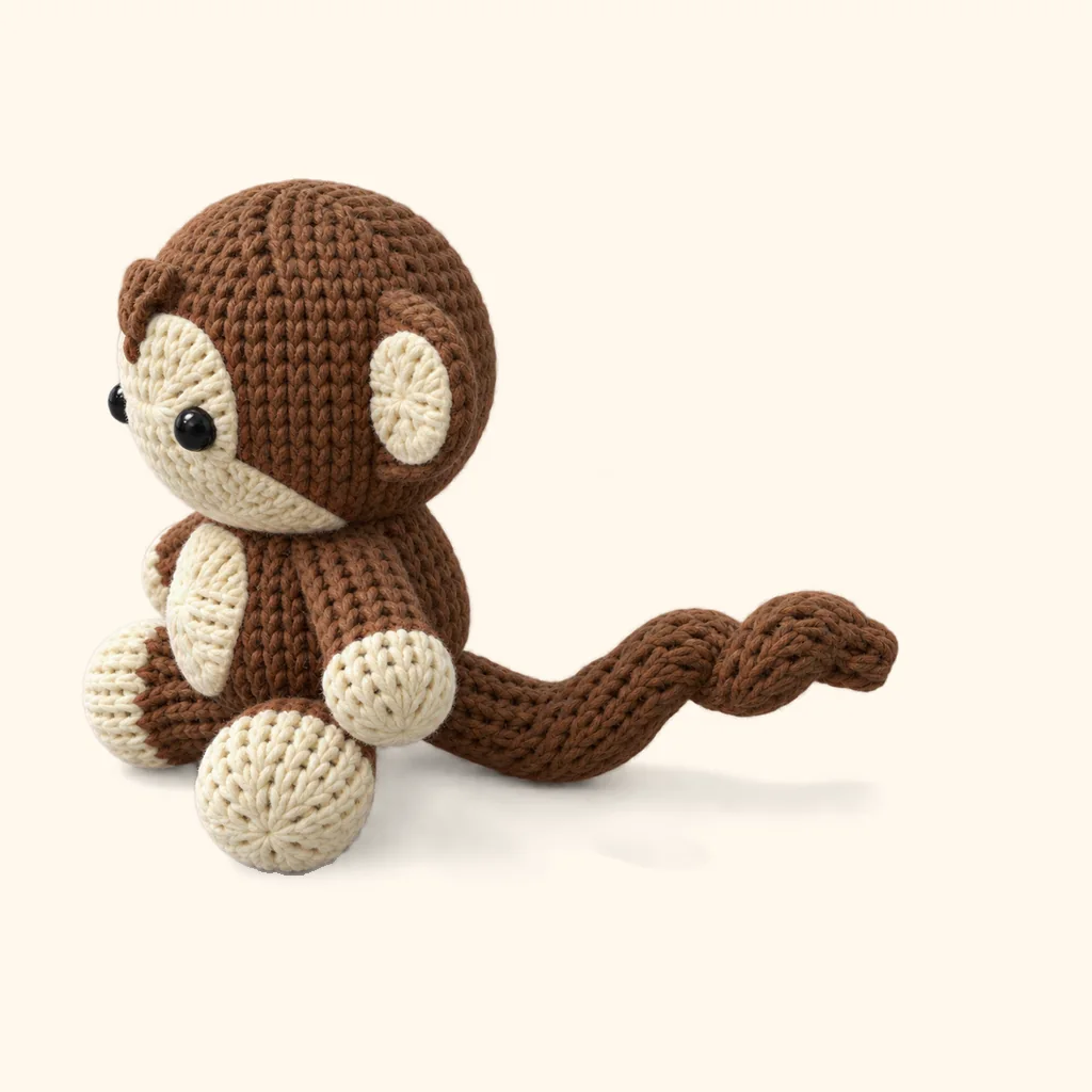 Monkey crochet assembly: attach the tail