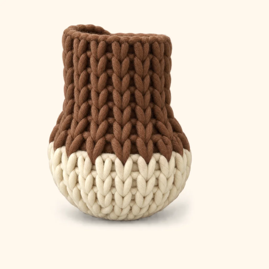 Monkey amigurumi: the finished leg