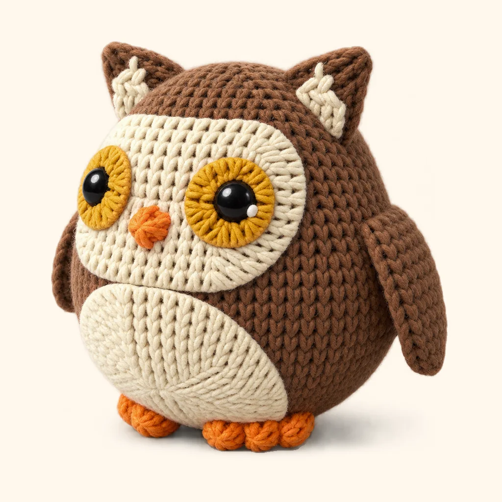 Owl crochet assembly: hide the tails