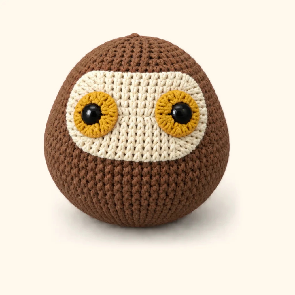 Owl amigurumi: the finished body (head and body in one)