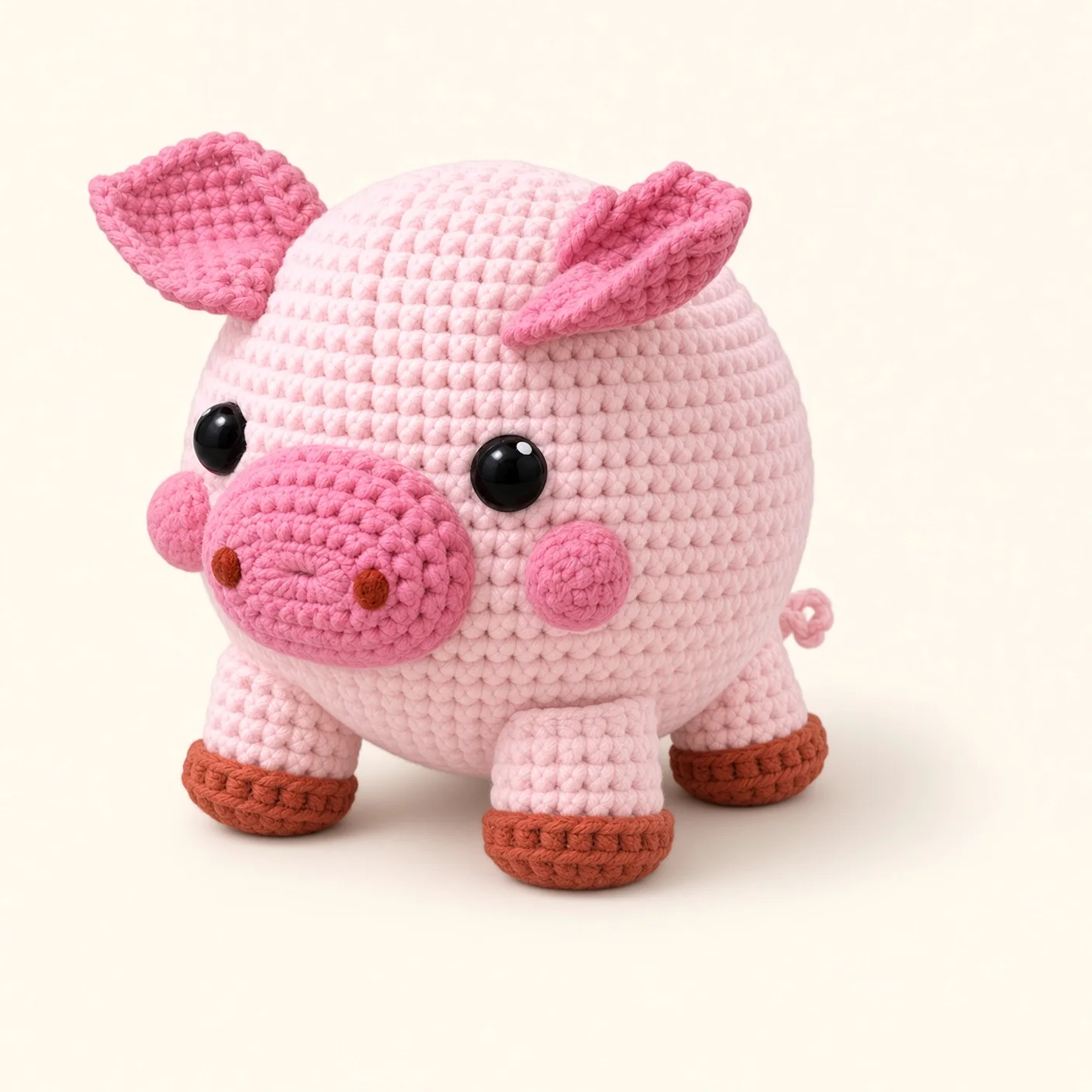 Pig crochet assembly: hide the tails