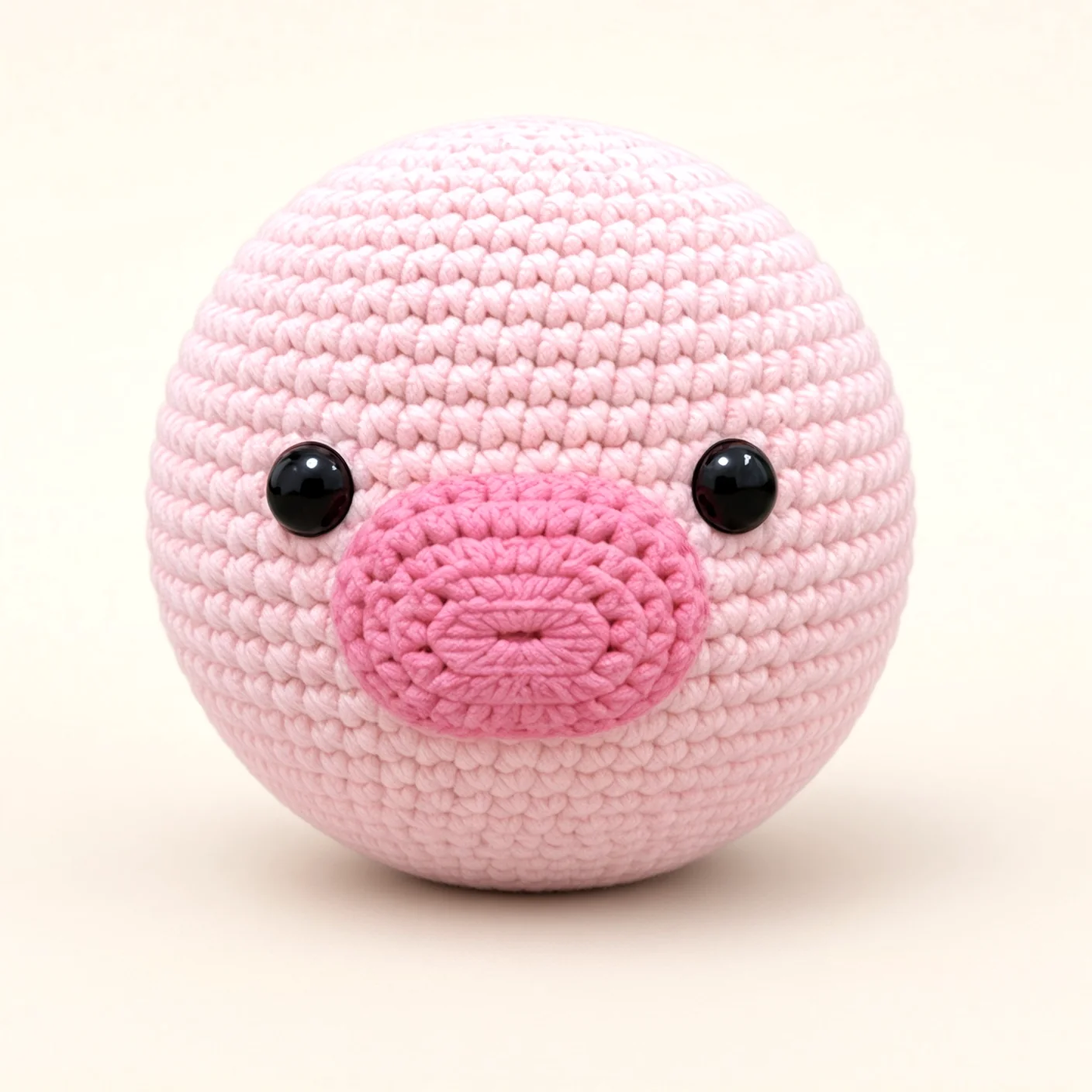 Pig crochet assembly: attach the snout