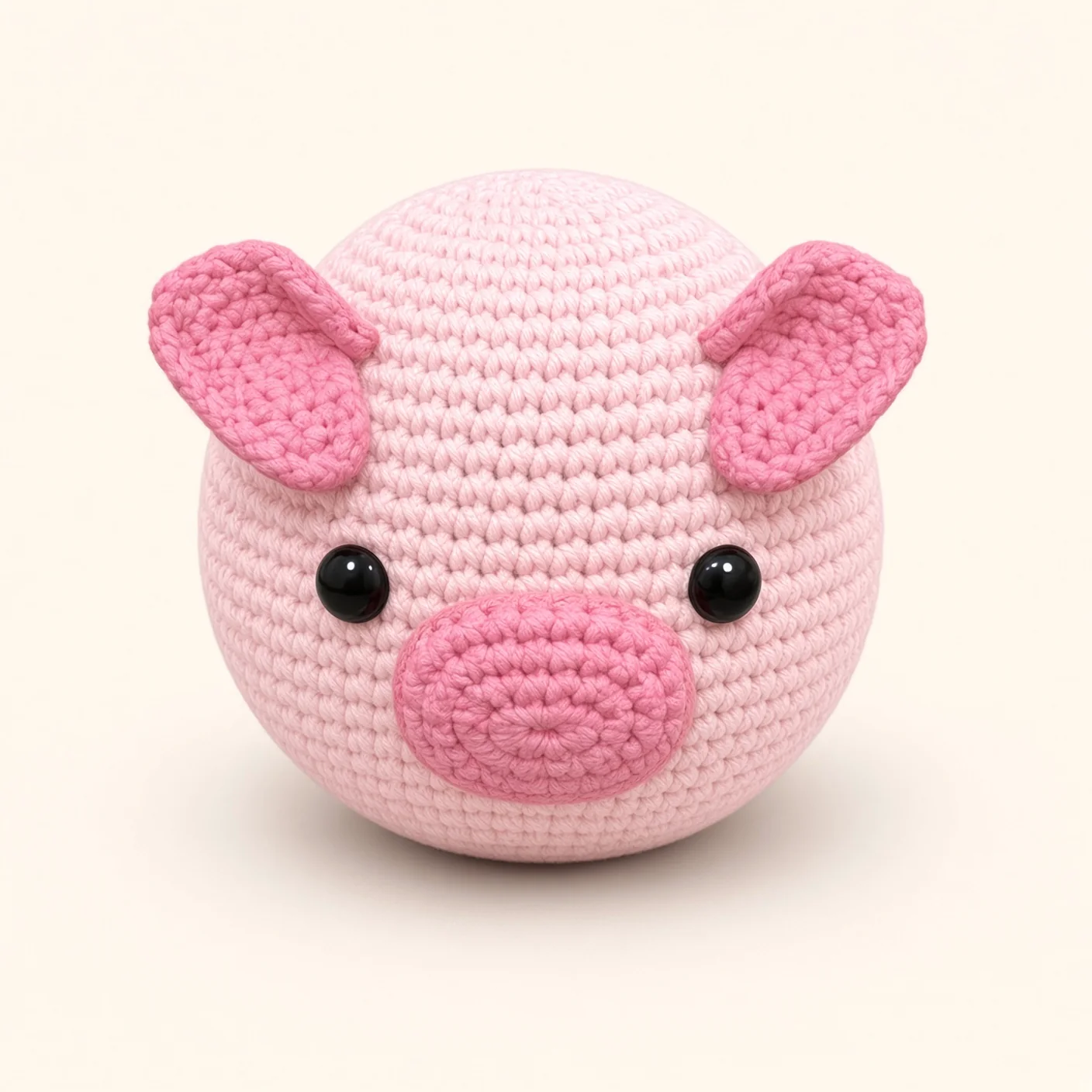 Pig crochet assembly: attach the ears