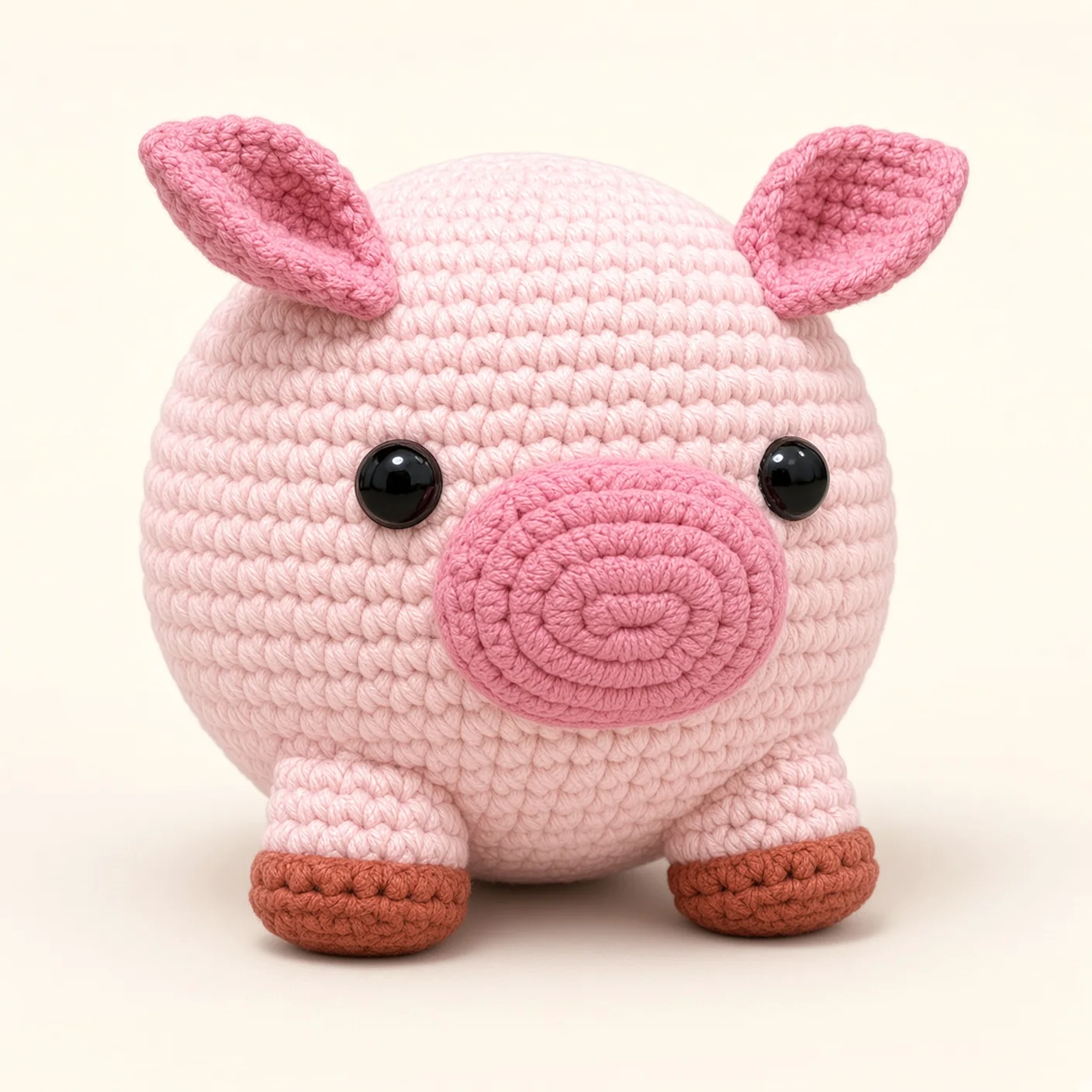 Pig crochet assembly: attach the front legs