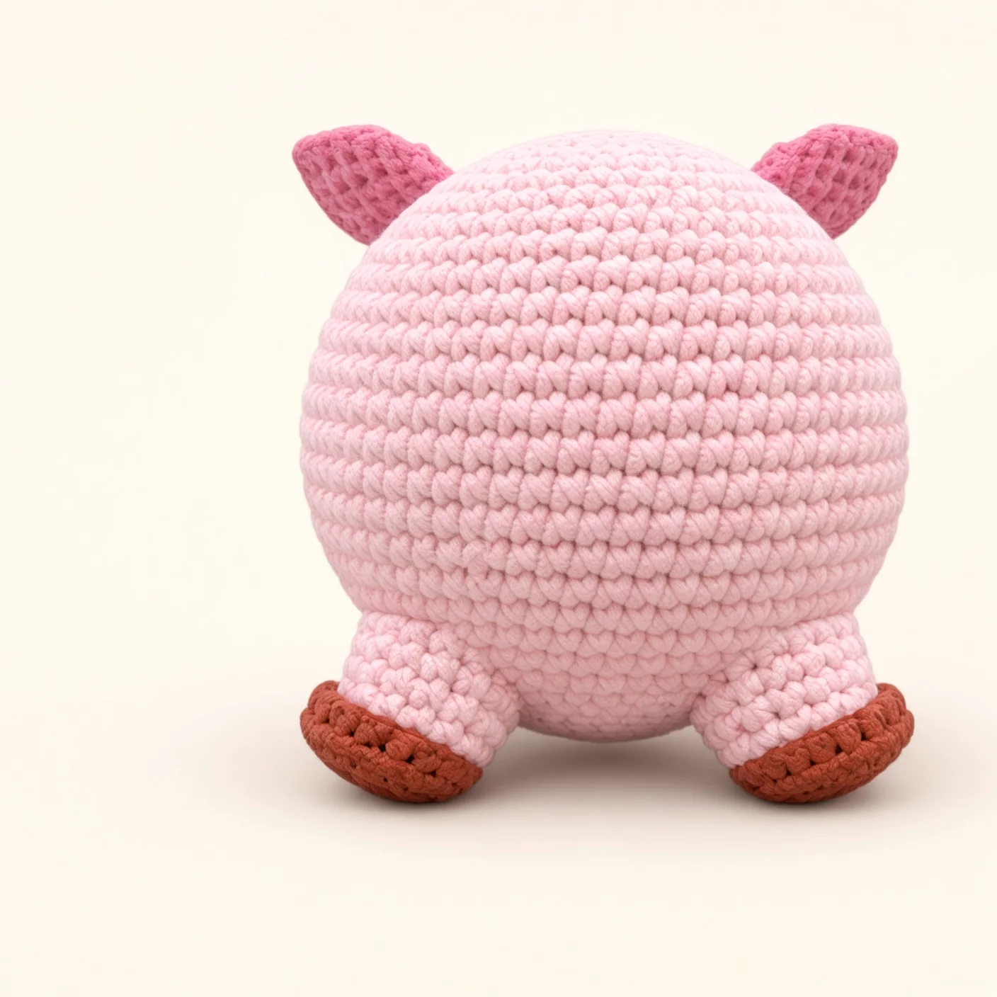 Pig crochet assembly: attach the back legs