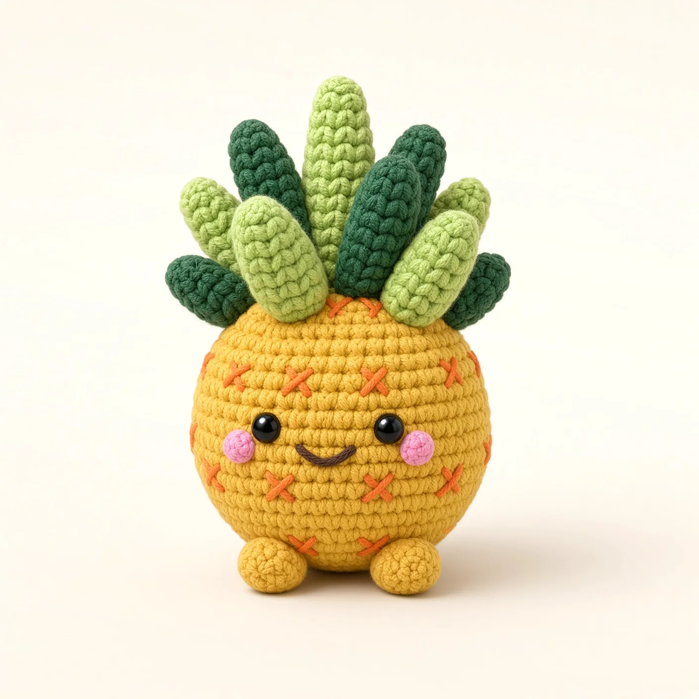 Pineapple crochet assembly: hide the tails